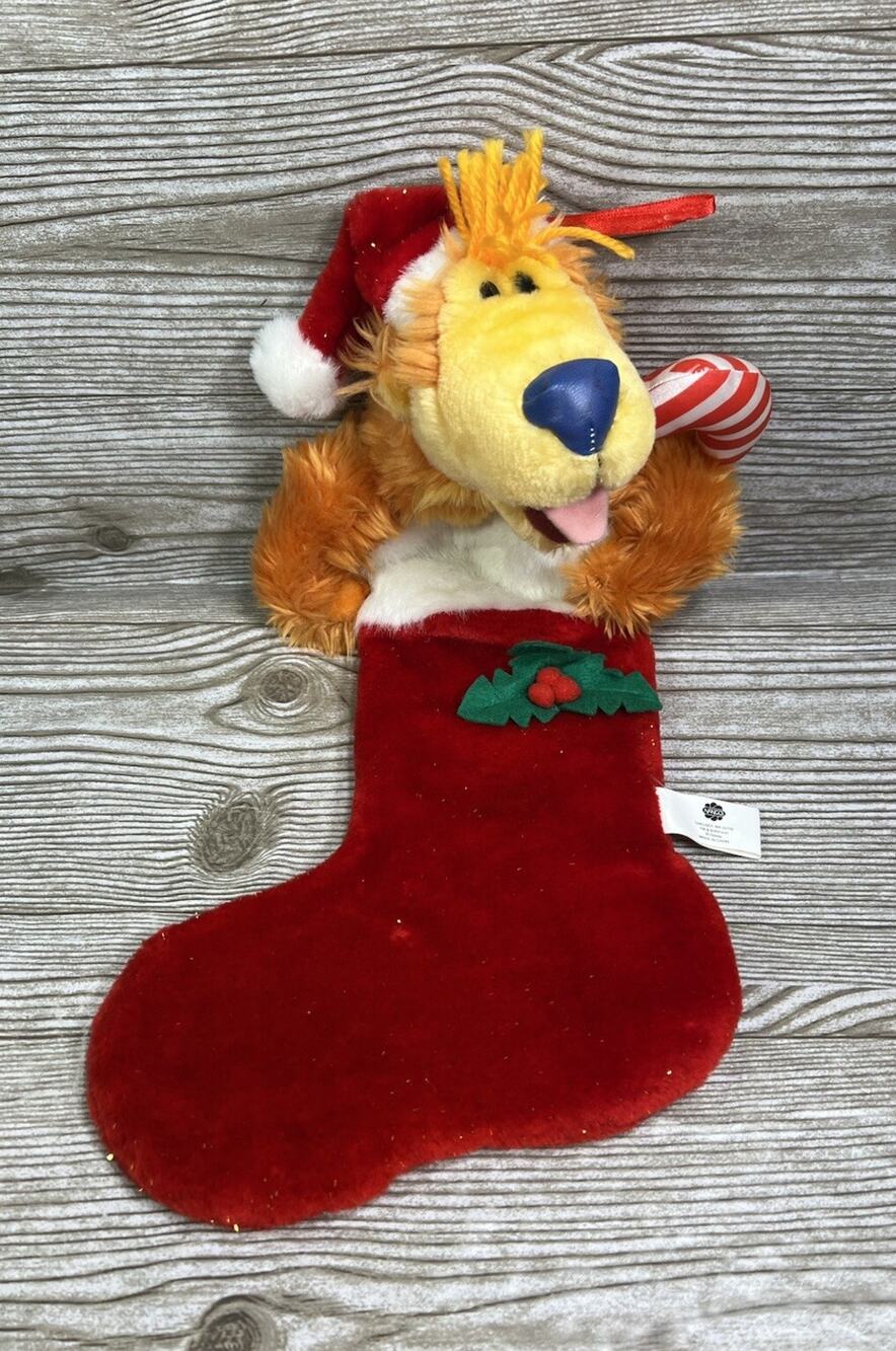 Vintage Nanco Bear In The Big Blue House 3D Plush Christmas Small Stocking 17”